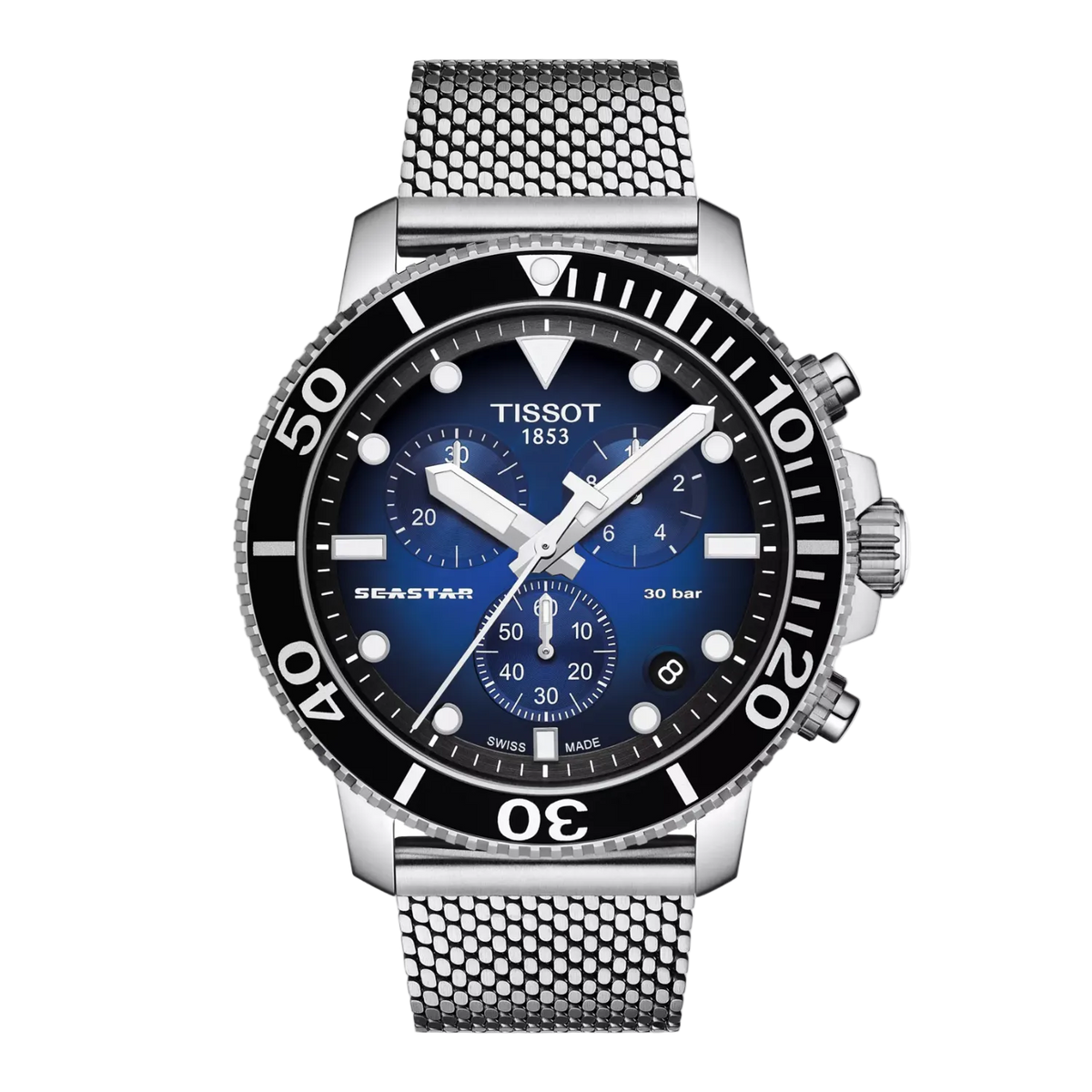 Tissot Seastar 1000 Chronograph - Dark Blue Dial (Mesh Strap) T120.417.11.041.02
