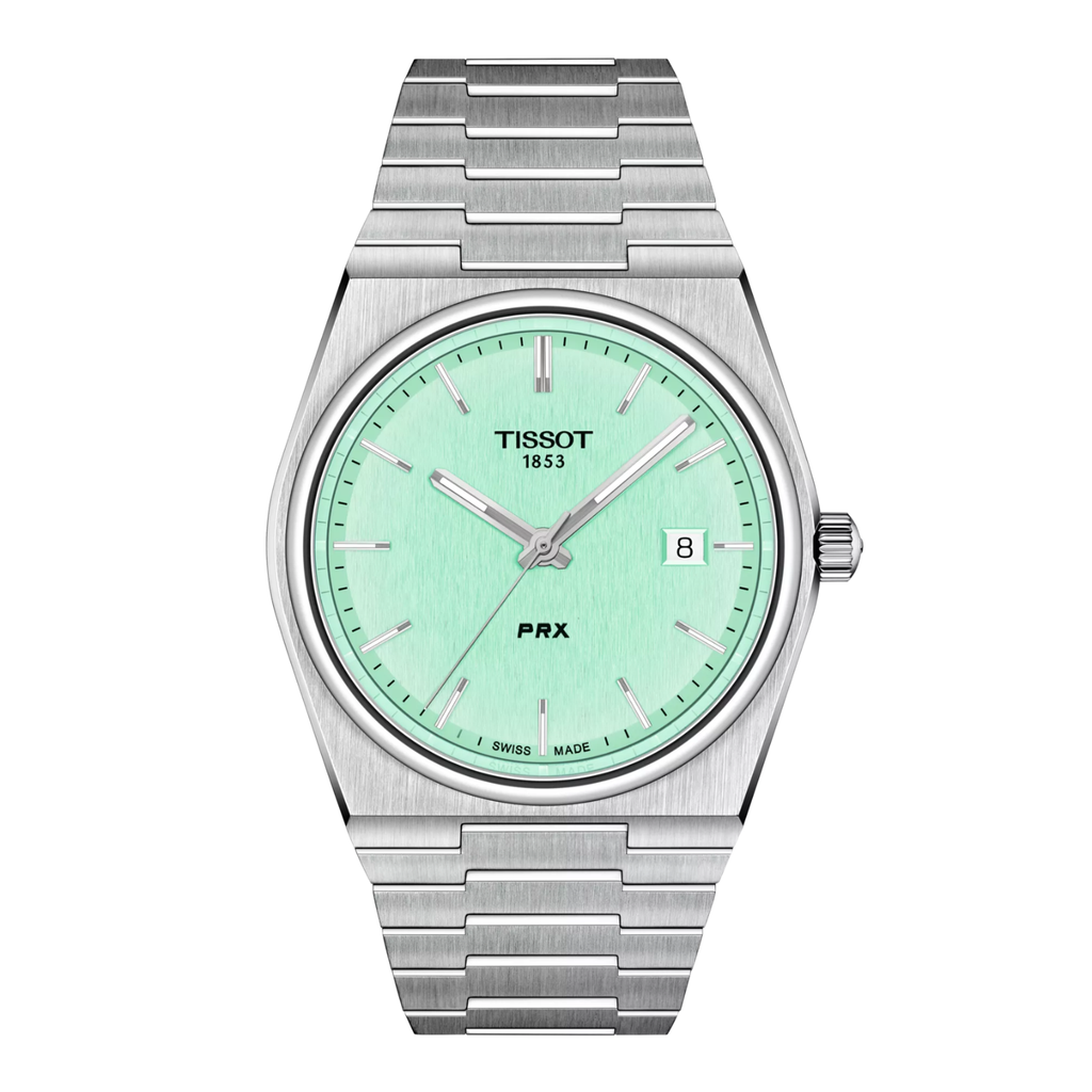 Tissot PRX Quartz Watch Mint Blue 40 mm