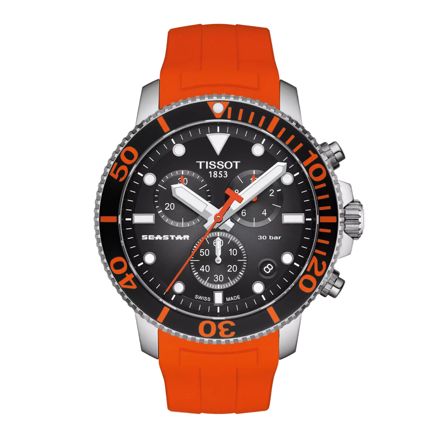 Tissot Seastar 1000 Chronograph - Black Dial (Rubber Strap)