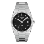 Tissot PRX T137.410.11.051.00 with black dial and integrated steel bracelet