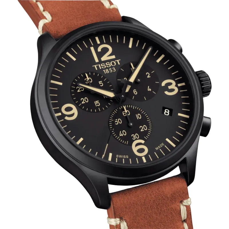 Tissot Chrono XL - Black (Brown Strap)