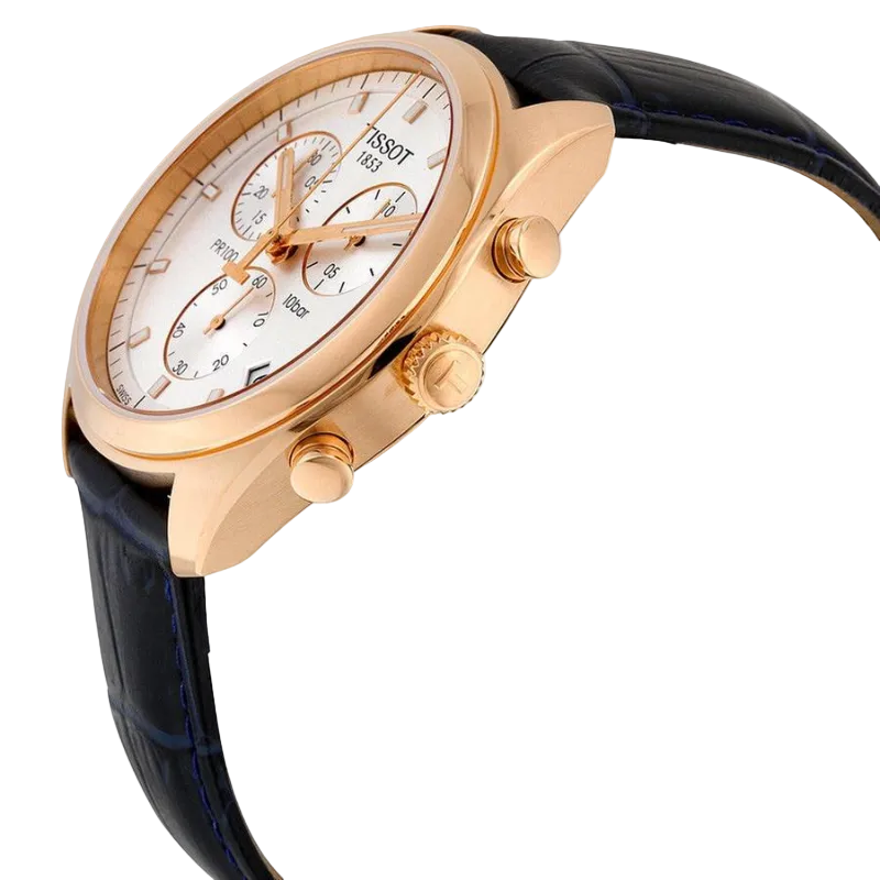 Tissot PR 100 Chronograph 41 mm – Silver & Rose Gold T101.417.36.031.00