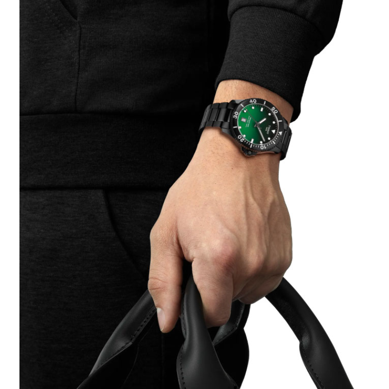 Tissot Seastar Green Gradient Black PVD 40 mm T120.410.33.091.00