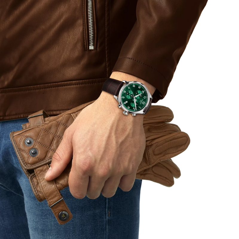Tissot Chrono XL - Green (Leather Strap)