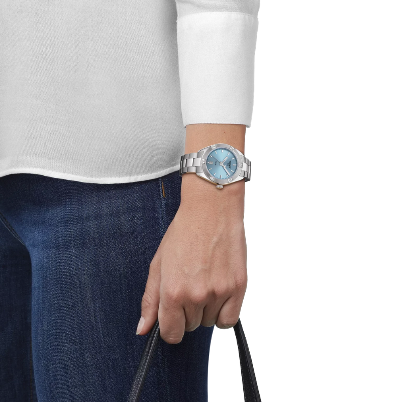 Tissot PR 100 Sport Chic 36 mm – Ice Blue T101.910.11.351.00