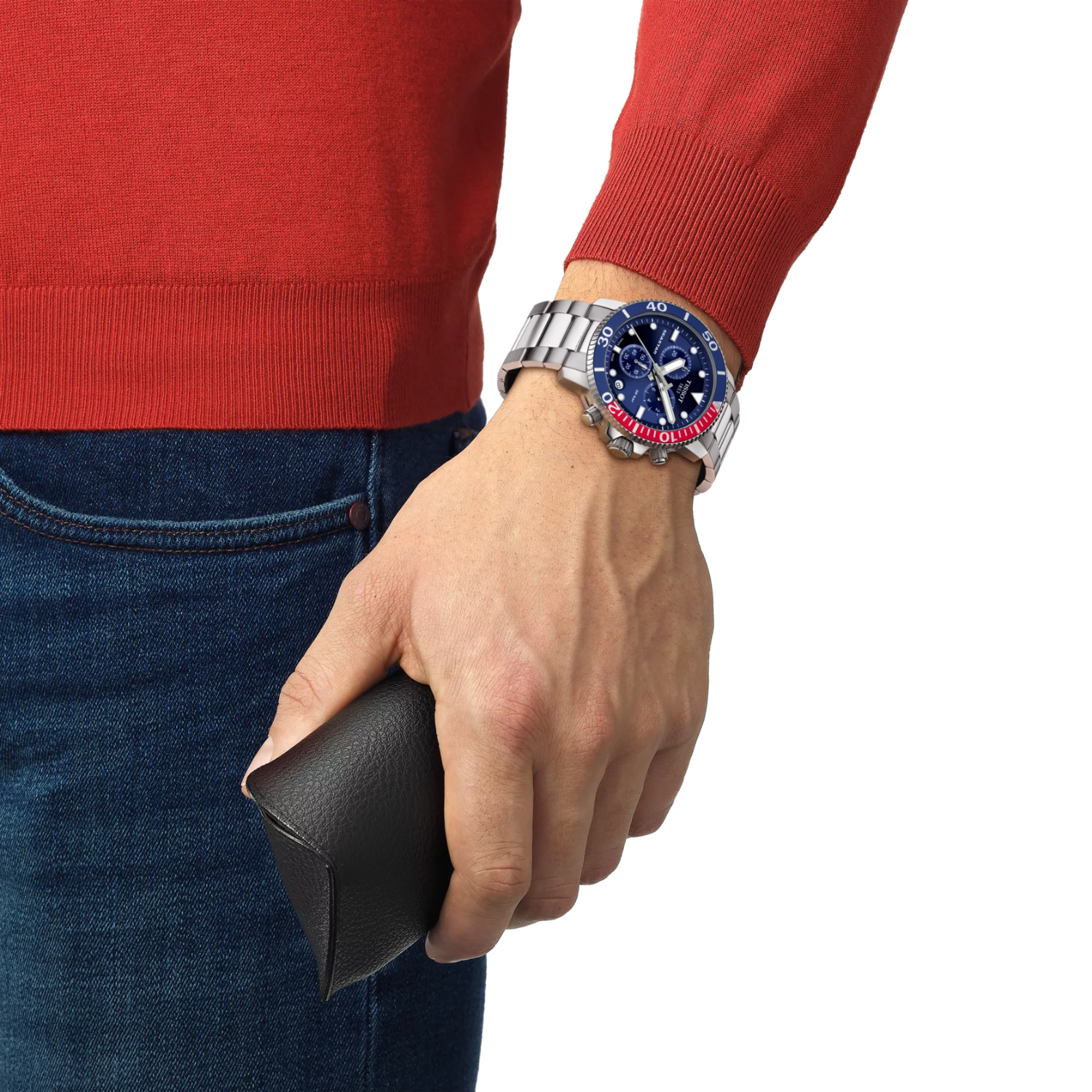 Tissot Seastar 1000 Chronograph - Blue Dial (Two-tone bezel)