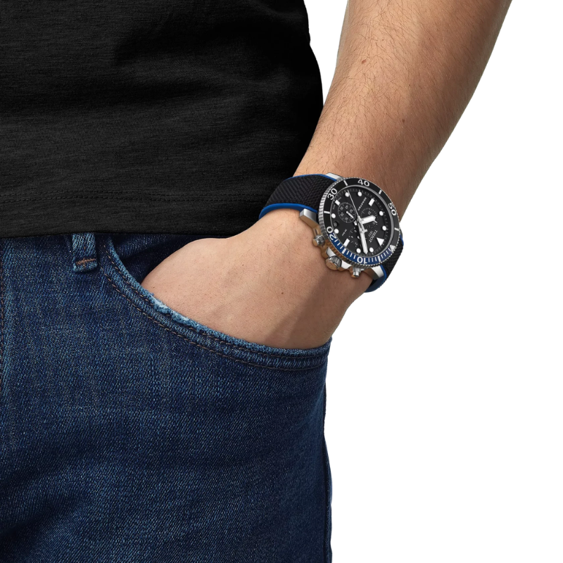 Tissot Seastar 1000 Chronograph 45.5 mm Black  – (Two-Tone) Bezel  T120.417.17.051.03