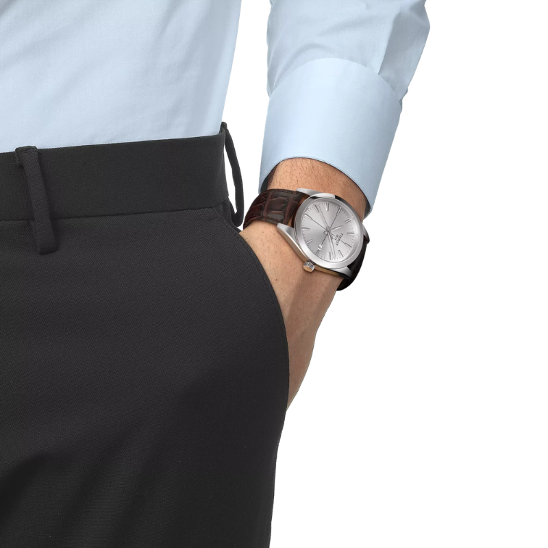 Tissot Gentleman - Silver Dial (Leather Strap)