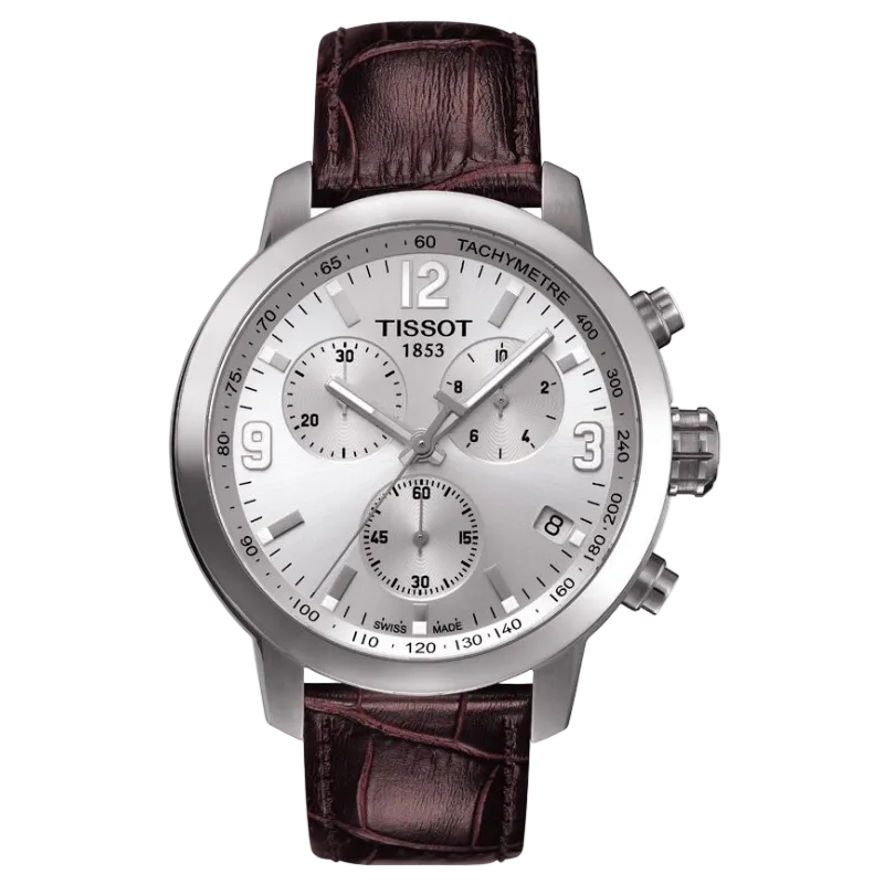 Tissot PRC 200 Chronograph Silver & Brown 42mm