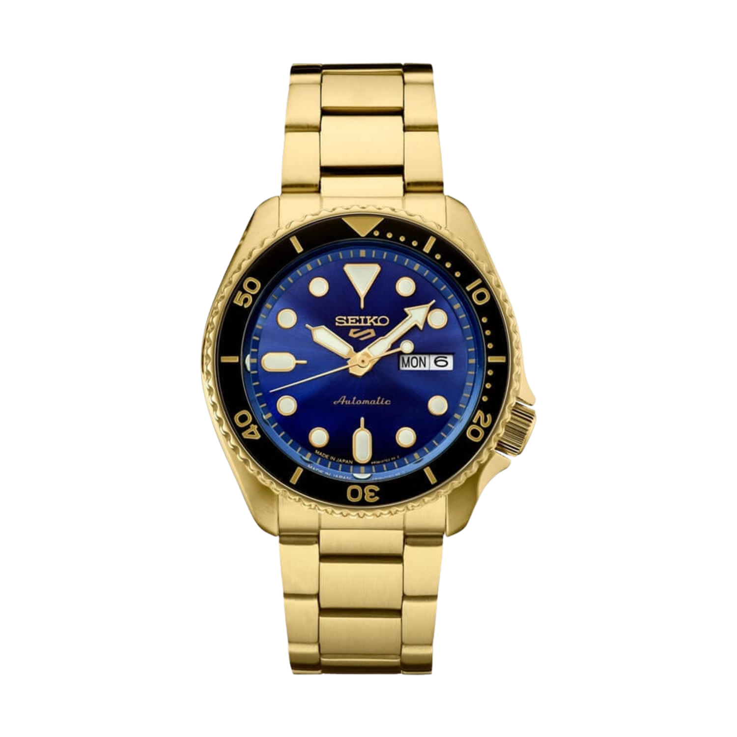 Seiko 5 Sports Automatic Watch Blue/Gold 38 mm