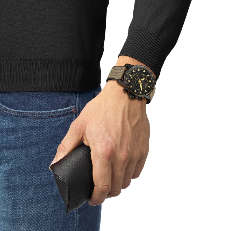 Tissot Supersport Chrono - Black (Fabric Strap) 45.5mm T125.617.37.051.01